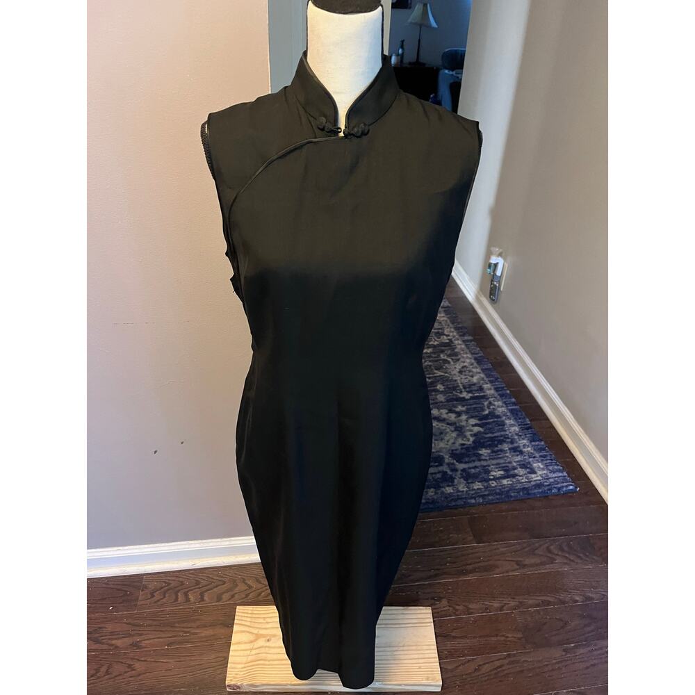 J Peterman black silk dress, size 8
